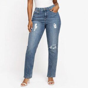 Level 99 Sienna Tomboy Distressed Slim Boyfriend Jeans Size 29
